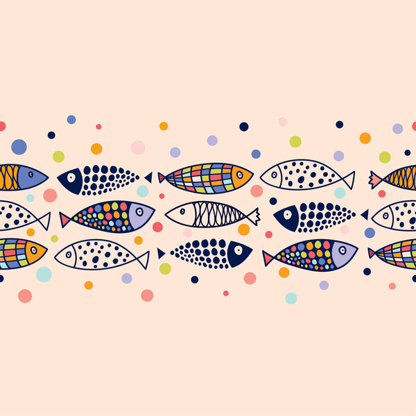 Вектор рыб бесшовный
.