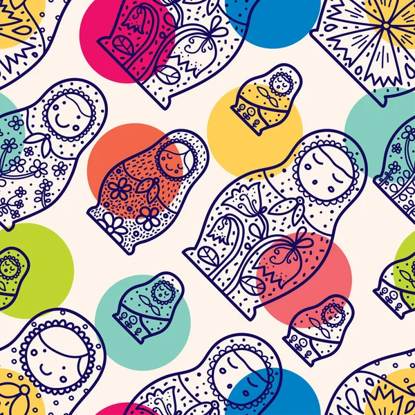 Poupées Fleurs Matryoshka — Image vectorielle