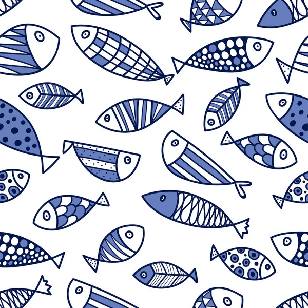 鱼无缝模式矢量图 — 图库矢量图片