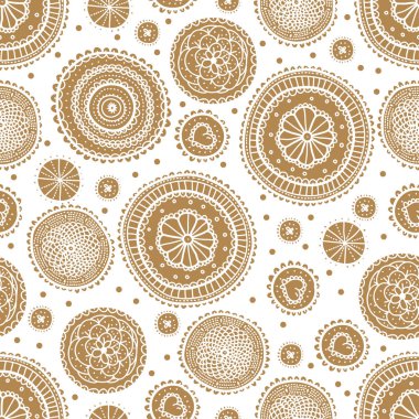 Çiçek ve polka noktaları ile Çiçek dikişsiz desen. Vektör çiçeklenme doodle çiçek doku. Renkli polka nokta.