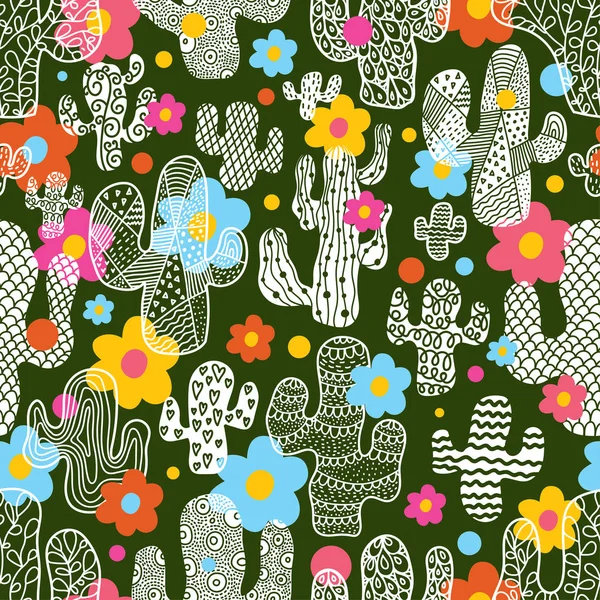 cacti seamless vector illustration 