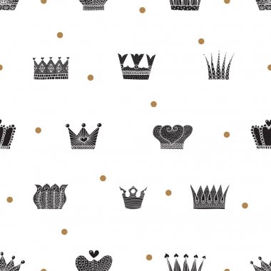 Lüks altın desenle kron ve lekeli. Duvar kağıdı, tekstil, ambalaj, web sayfası arka planı davetiye, için kullanılabilir.