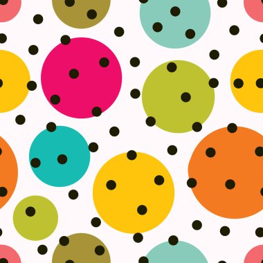 parlak polka dot ile Seamless modeli. duvar kağıdı, desen dolgularını, web sayfası arka planı, yüzey dokuları için seamless modeli-ebilmek var olmak kullanılmış.