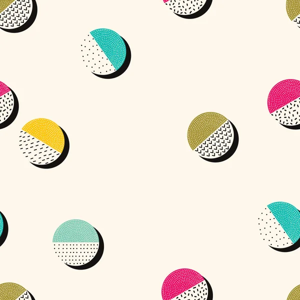 Seamless Pattern Polka Dot Fabric Wallpaper Vector Can Used Wallpaper — Stock Vector