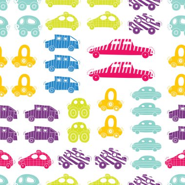 Kare arka plan daki makinelerle çocuk vektörü sorunsuz desen. Duvar kağıdı, tekstil, davetiye kartı, sarma, web sayfası arka plan için kullanılabilir.