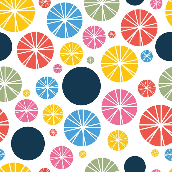 Seamless Pattern Polka Dot Fabric Wallpaper Vector Cheerful Polka Dot — Stock Vector