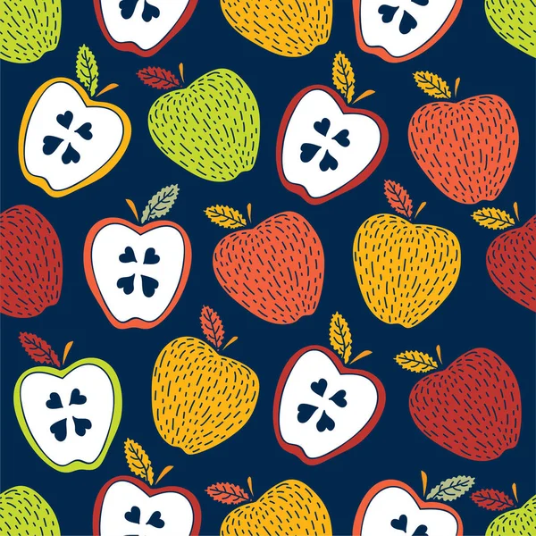 Motifs Automne Mignon Autour Illustration — Image vectorielle