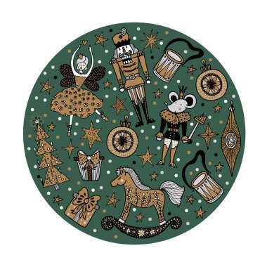 Fındıkkıran. Sihirli vektör illüstrasyonu.