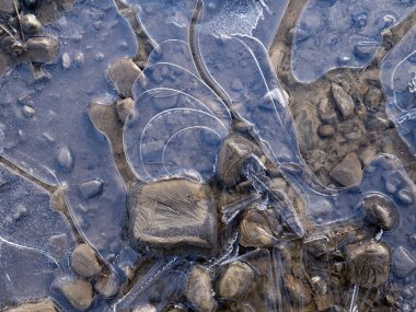 Donmuş su birikintileri, açık buz