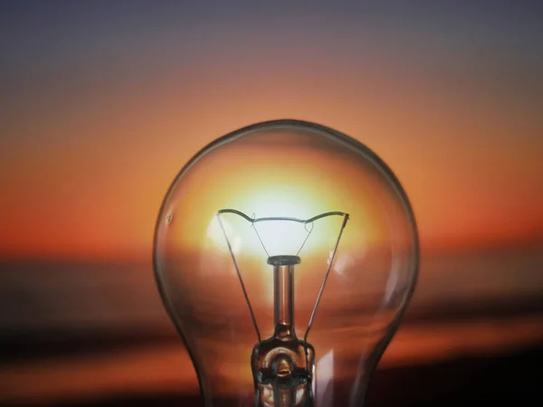 Sunset Retro Glow Lamp — Stock Photo, Image