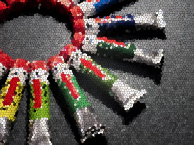 suluboya Gökkuşağı rengi çok çok renkli tüpler
