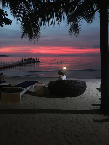 ocean, waves, palms, sunsets palms Cambodia