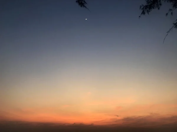 Oceano Ondas Palmas Das Mãos Pôr Sol Palmas Camboja — Fotografia de Stock