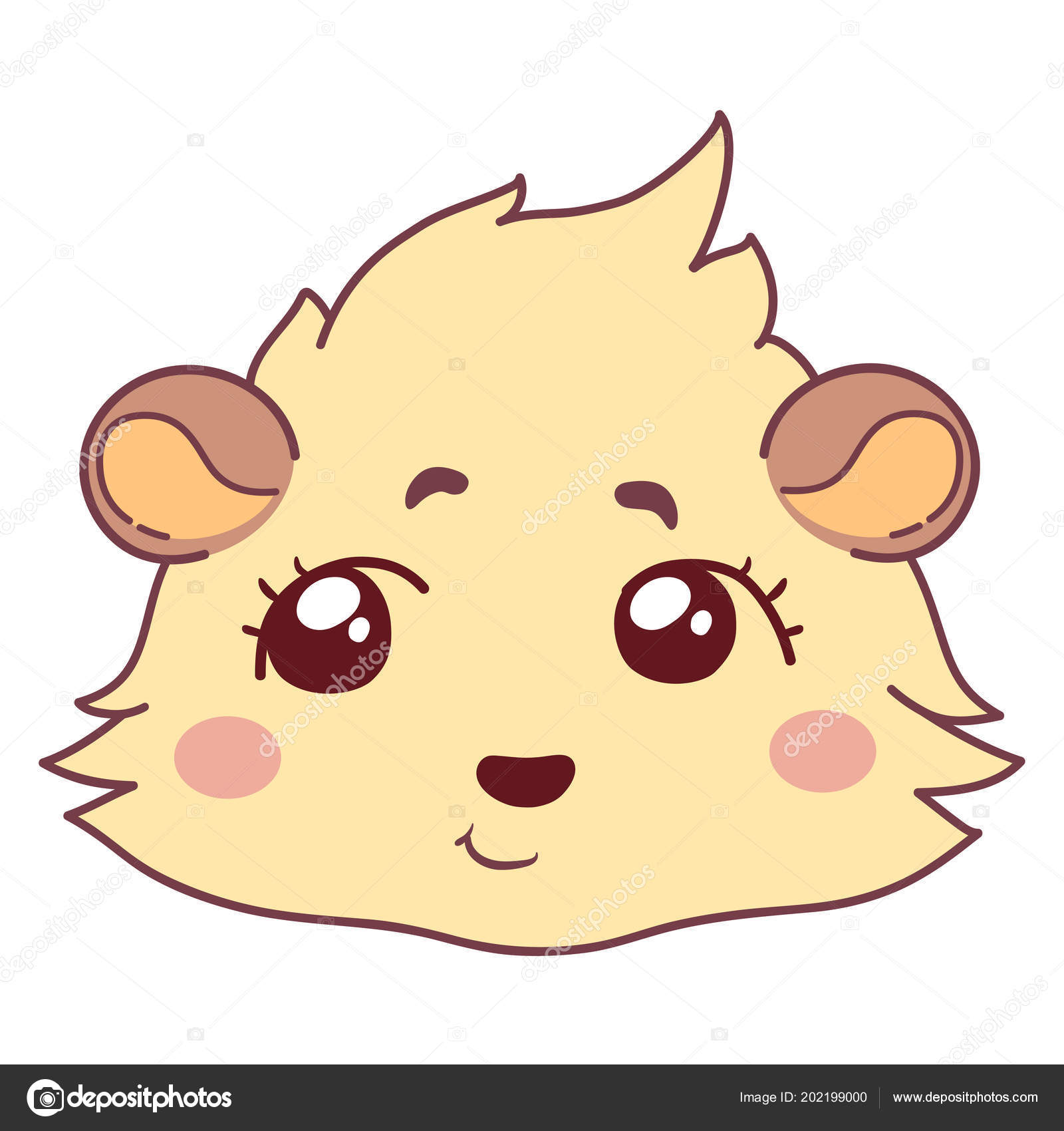 Funny Cavy Pondered Speculation Emoticons Girl Pensive Emoji Vector Image By C Silva Vector Stock