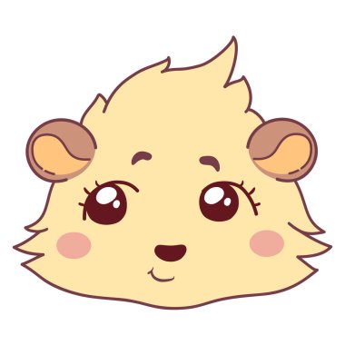 Komik cavy düşündü - spekülasyon ifadeleri, kız dalgın emoji