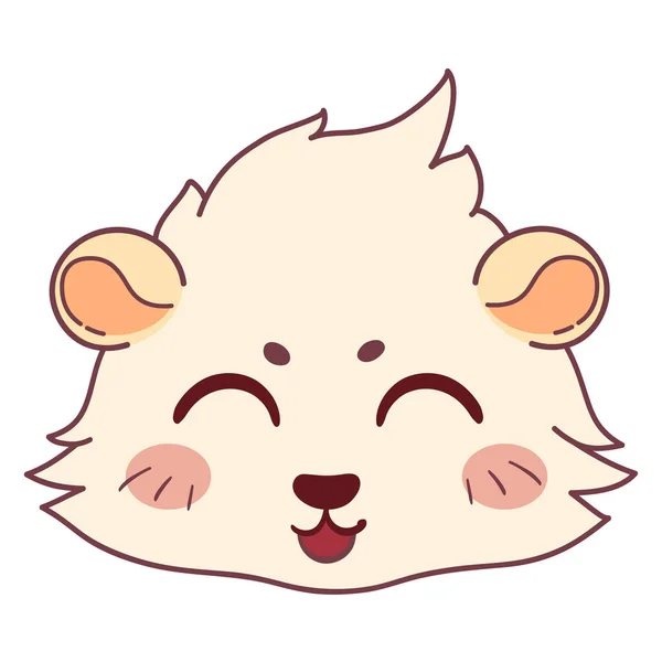 Komik cavy gülümseyen - emoticons simgesi gülümseme, gülmek emoji