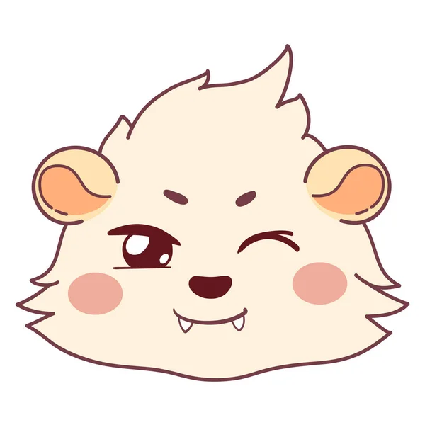 Komik cavy göz kırpıyor - oynak gülen, vampir emoji