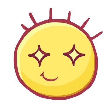 Renkli ifadeler simgesi, gülen gözler, Star-Struck emoji yıldız ile