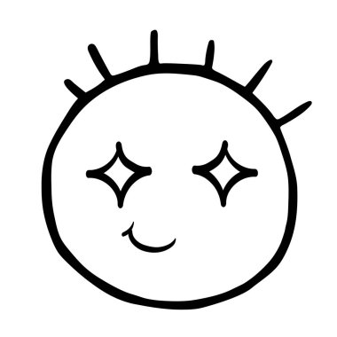 Satırı ifadeleri simgesi, gülen gözler, Star-Struck emoji yıldız ile