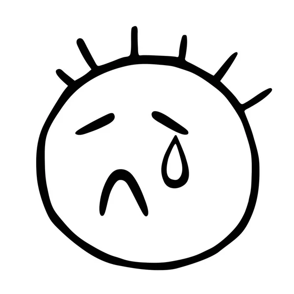 Satırı ifadeleri simgesi ile kapalı gözler ve bir gözyaşı ağlıyor Emoji A yüz