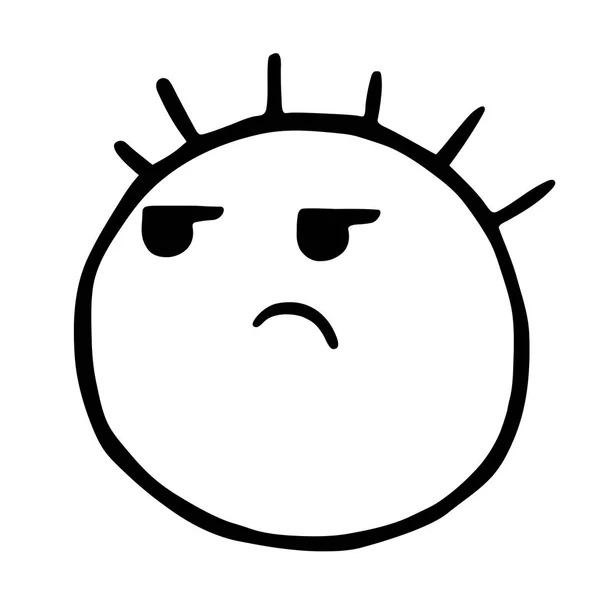 Satırı ifadeleri simgesi, gülen yüz görünüyor, ağzından, rahatsız emoji kavisli