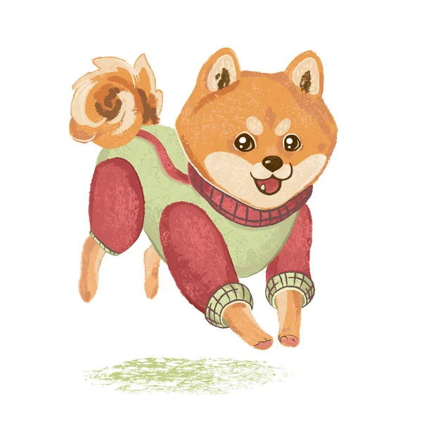 Tulum neşeli kırmızı köpek