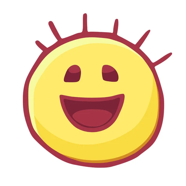 Цветные смайлики икона улыбка, радость смайлик — стоковый вектор