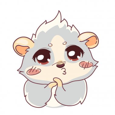 Komik cavy bir hava öpücük gönderir - ifade hava öpücük yapma, Öpüşme Emoji.