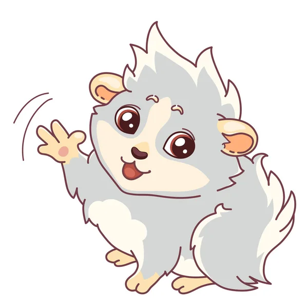 Cavy gülümsüyor ve dalgalar - emoji simgesi Selamlar.