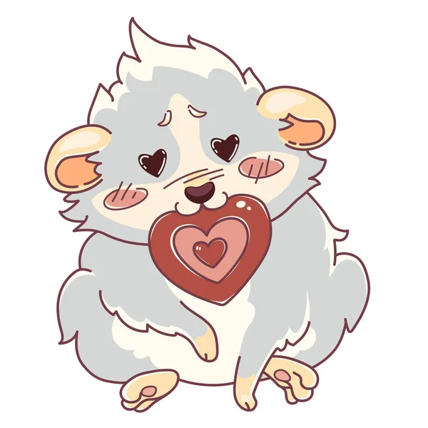 Gözleri kalpleri ile Cavy ağzına bir kart ile oturur - emoji aşk.