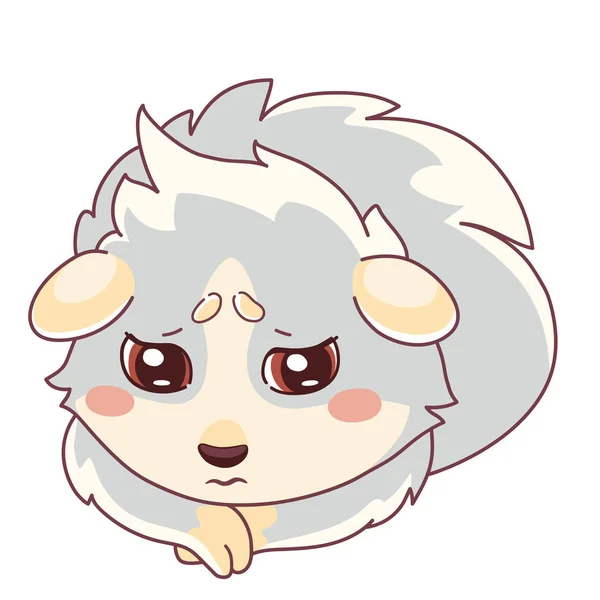 Üzgün bir cavy ile Emoji, Üzgün ifade.