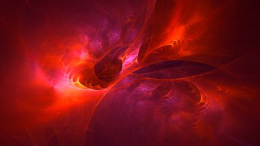 Soyut fraktal ışık arkaplanı 3 boyutlu oluşturuluyor