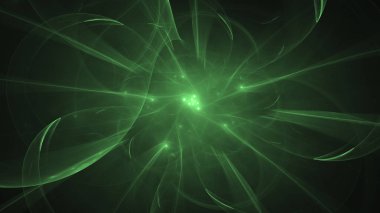 Soyut fraktal ışık arkaplanı 3 boyutlu oluşturuluyor