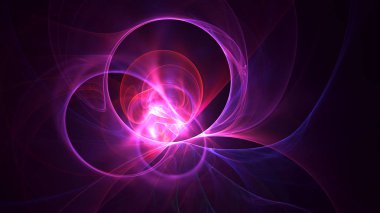 Soyut fraktal ışık arkaplanı 3 boyutlu oluşturuluyor