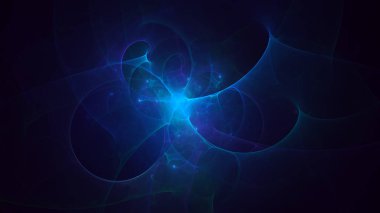 Soyut fraktal ışık arkaplanı 3 boyutlu oluşturuluyor