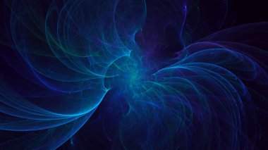 Soyut fraktal ışık arkaplanı 3 boyutlu oluşturuluyor
