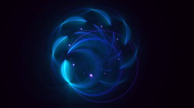 Soyut fraktal ışık arkaplanı 3 boyutlu oluşturuluyor