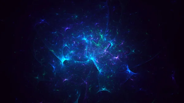 Soyut fraktal ışık arkaplanı 3 boyutlu oluşturuluyor