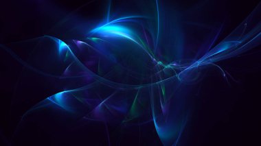Soyut fraktal ışık arkaplanı 3 boyutlu oluşturuluyor