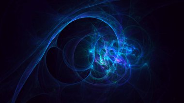 Soyut fraktal ışık arkaplanı 3 boyutlu oluşturuluyor