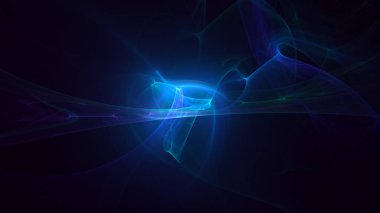 Soyut fraktal ışık arkaplanı 3 boyutlu oluşturuluyor