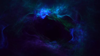 Soyut fraktal ışık arkaplanı 3 boyutlu oluşturuluyor