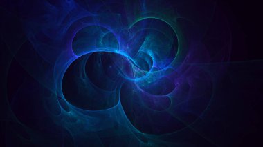Soyut fraktal ışık arkaplanı 3 boyutlu oluşturuluyor