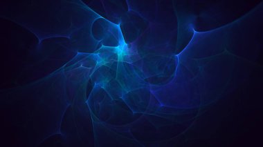 Soyut fraktal ışık arkaplanı 3 boyutlu oluşturuluyor