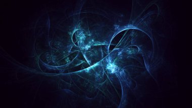 Soyut fraktal ışık arkaplanı 3 boyutlu oluşturuluyor