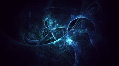 Soyut fraktal ışık arkaplanı 3 boyutlu oluşturuluyor