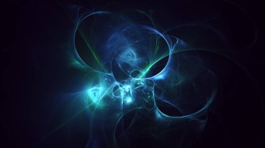 Soyut fraktal ışık arkaplanı 3 boyutlu oluşturuluyor