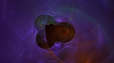 Soyut fraktal ışık arkaplanı 3 boyutlu oluşturuluyor
