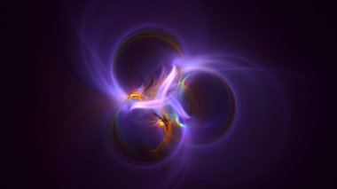 Soyut fraktal ışık arkaplanı 3 boyutlu oluşturuluyor