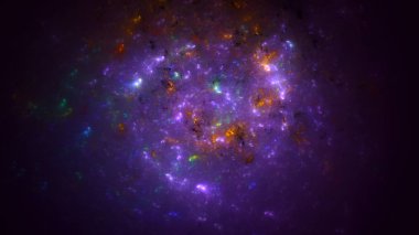 Soyut fraktal ışık arkaplanı 3 boyutlu oluşturuluyor